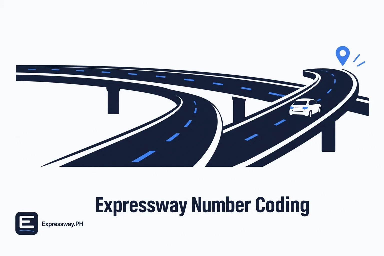 Is there number coding on Skyway, SLEX and NLEX An elevated expressway interchange with a single car: expressways sit outside number coding