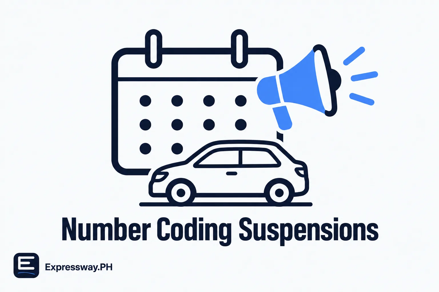 Is number coding suspended today A calendar with a megaphone: a number coding suspension advisory